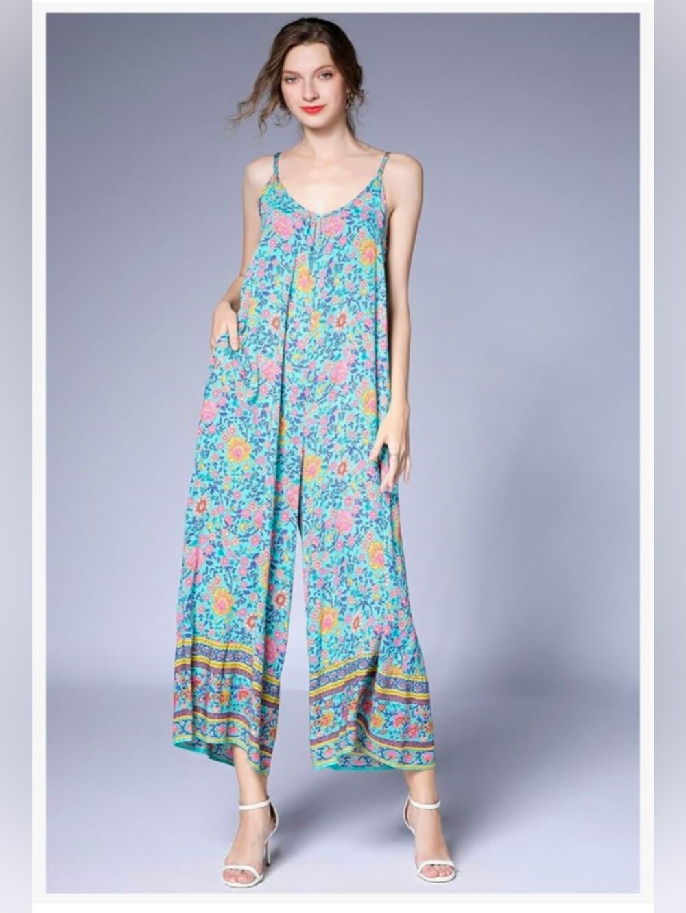 $13 - Adorable Floral Jumpsuit